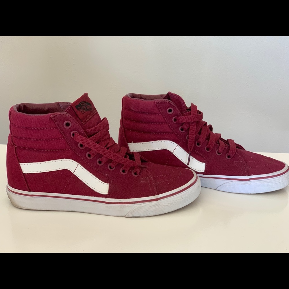 Vans Hightop Maroon Sk8-Hi Sneak women’s 7.5